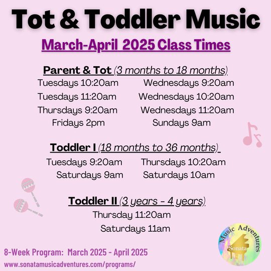 March-April SMA Schedule